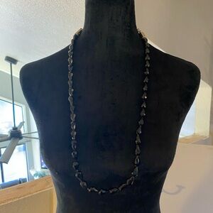 Elegant Black Beaded Necklace